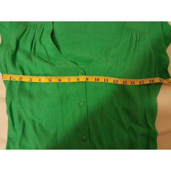 Flynn Skye Sz. S Eterie Maxi Dress Emerald Button Up Long Cut Out Back - Picture 6 of 8